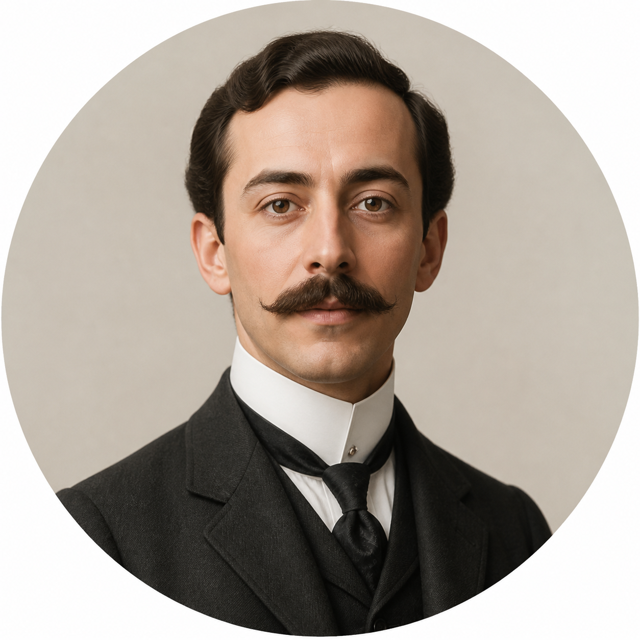 Retrato ilustrativo de Santos Dumont